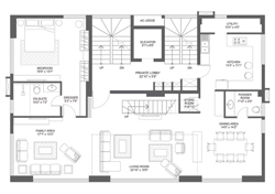 Small Duplex - Lower Level Plan