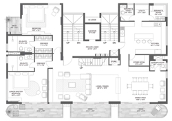Large Duplex - Lower Level Layout